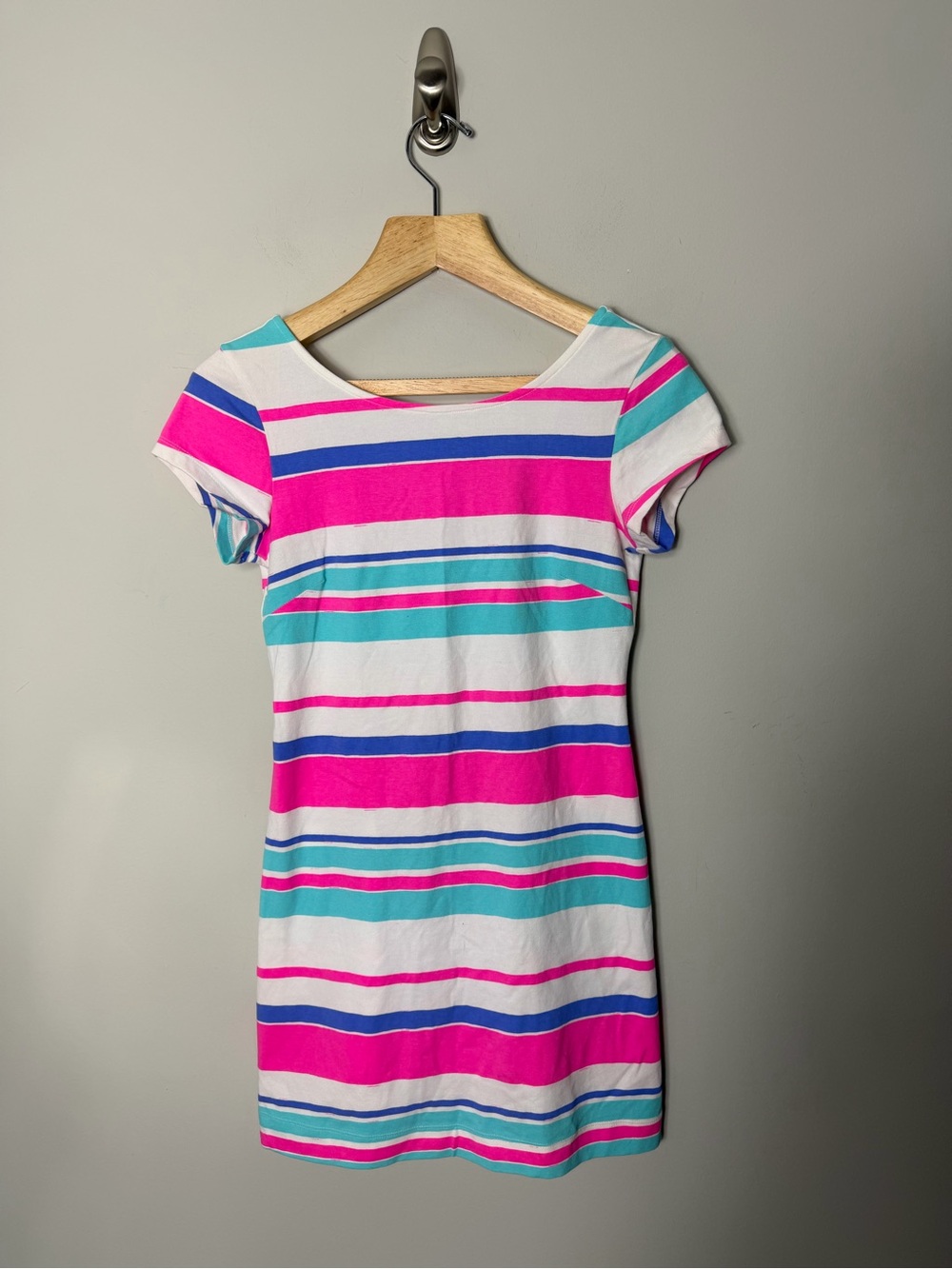 Mahi Gold Cap Sleeve Addie Dress Stretch Cotton Cape Cod Size XS